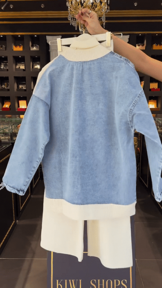 Buy Delta Denim Patchwork Cardigan in India at Best Price