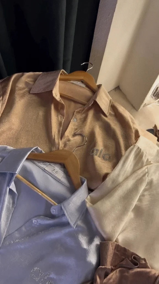 ✨ Satin Bloom Elegance Blouse Collection ✨