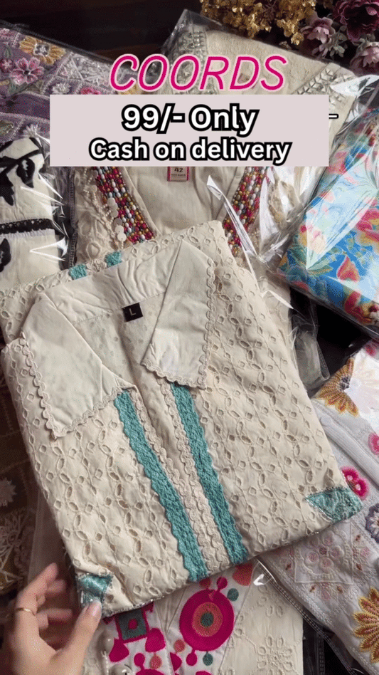 Purple Multicolor Embroidered Coord Set – Affordable Ethnicwear with Cash on Delivery