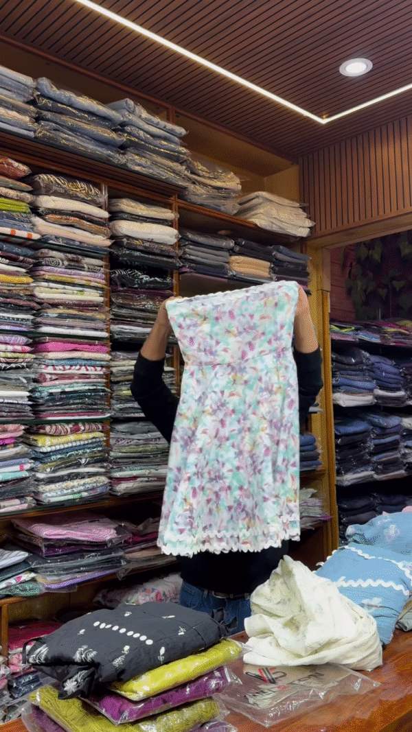 Black Floral Printed Button-Front Dress with Long Sleeves for Women