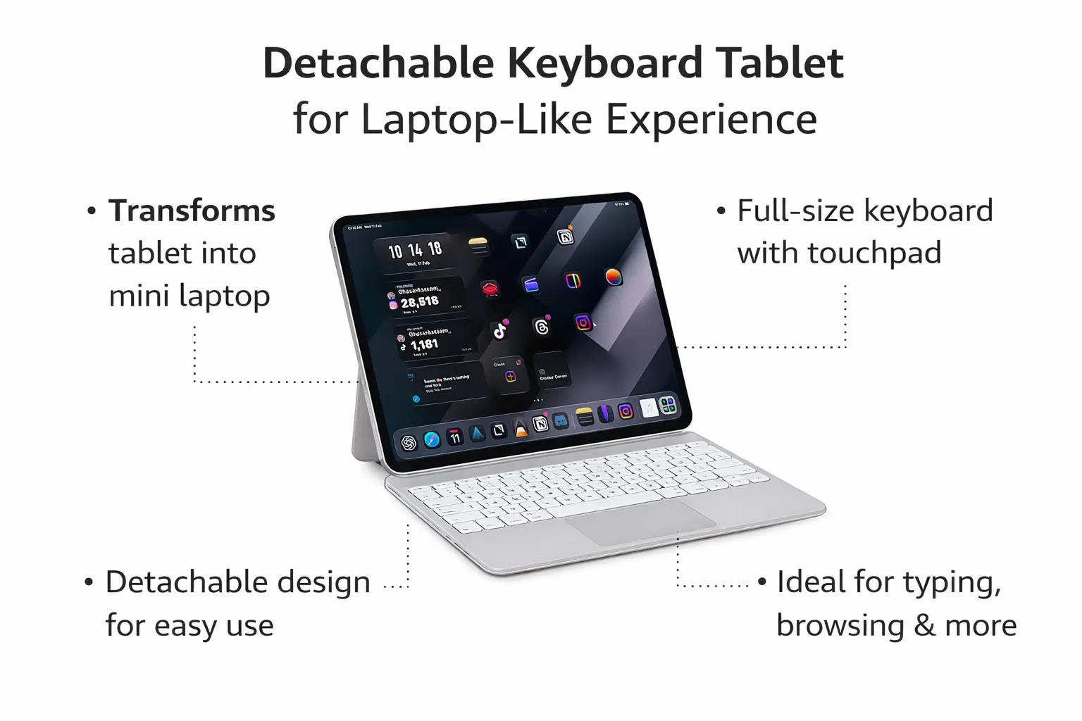 Detachable Keyboard Tablet with Mini Laptop Experience