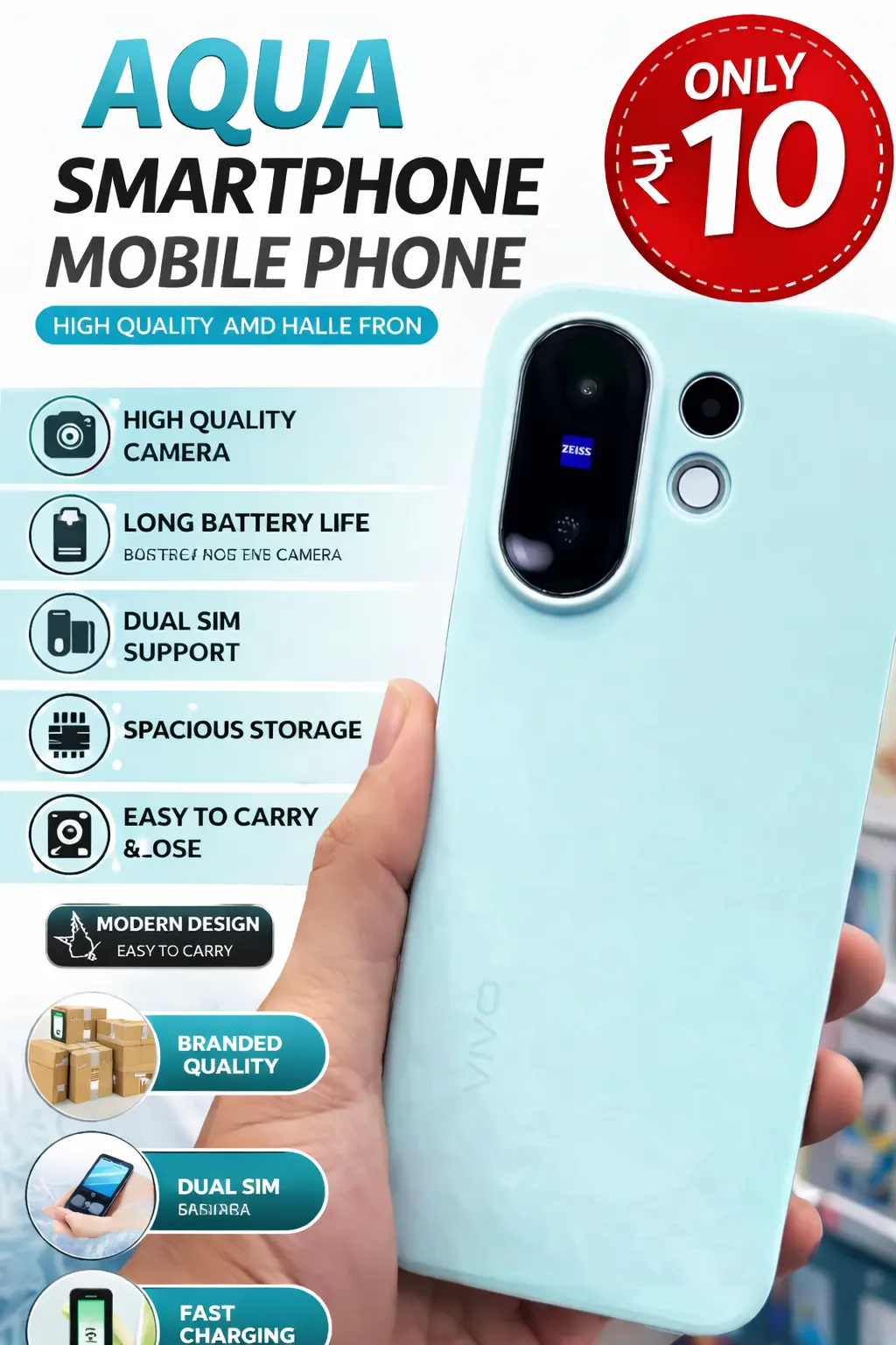 Smartphone with High Quality Camera & Long Battery Life-Refurbished