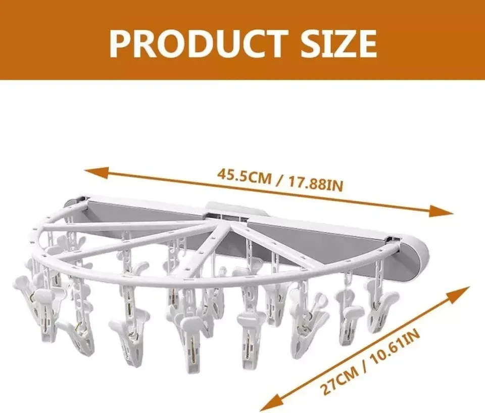 90° Foldable Wall-Mounted Drying Rack