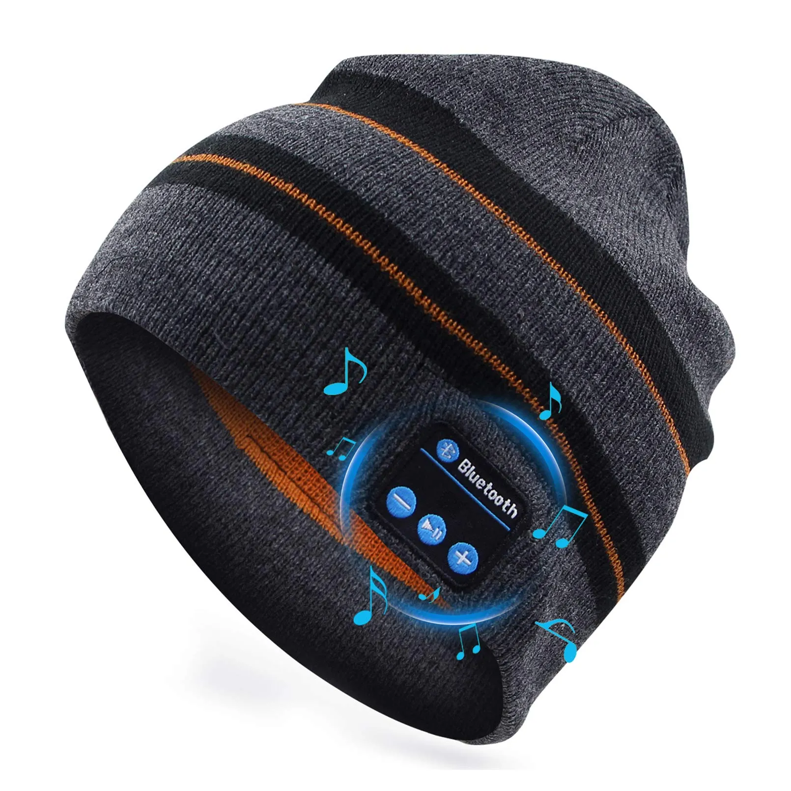 Puersit Bluetooth Beanie Hat, Unisex Wireless V5.2 Knit Cap Headphones Beanie Washable Bluetooth Headphone Hat with Mic&Built-in Stereo Speakers Gift for Men &Women
