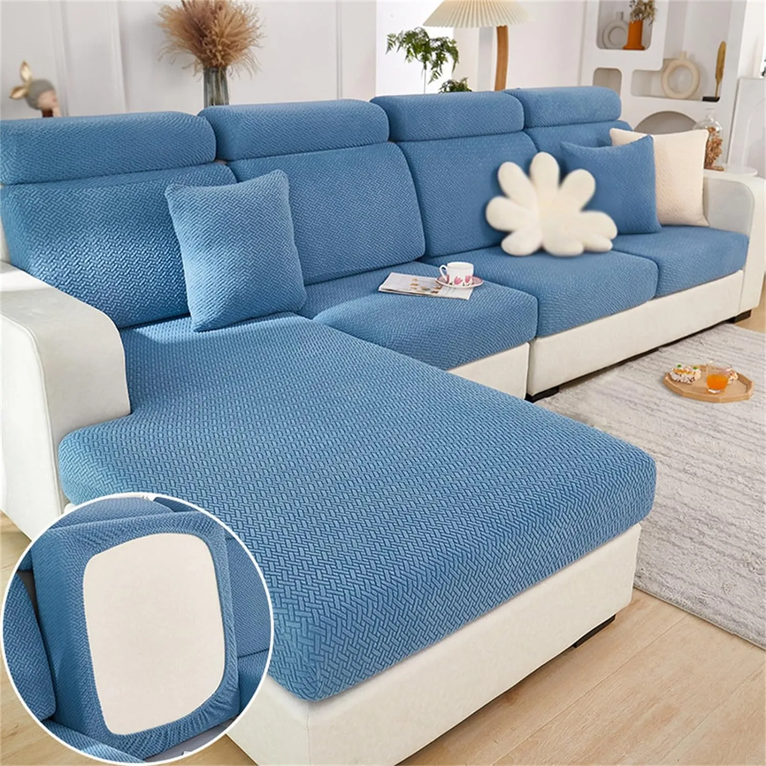 Sofa Covers,Stretch Comfortable Slip Covers for Sofas,Wear-Resistant Sofa Cushion Covers for Sectional Slipcovers,Washable L Shaped Sofa Couch Covers