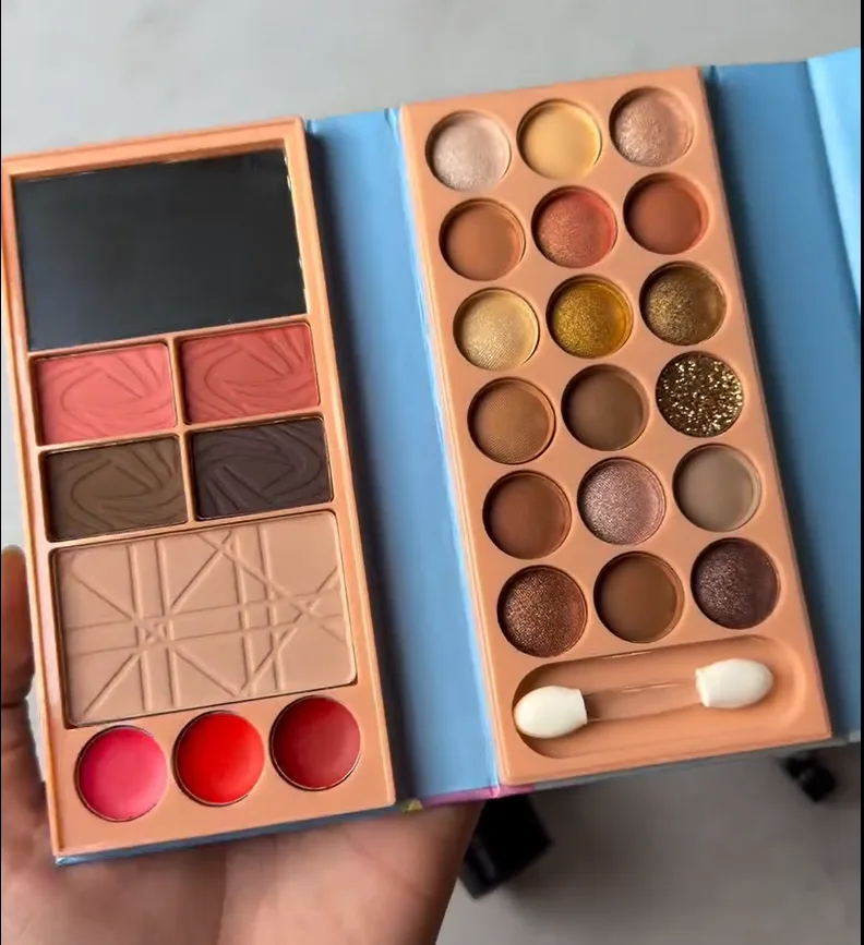 All-in-One Makeup Book Palette – Eyeshadow, Blush, Highlighter & Lip Colors