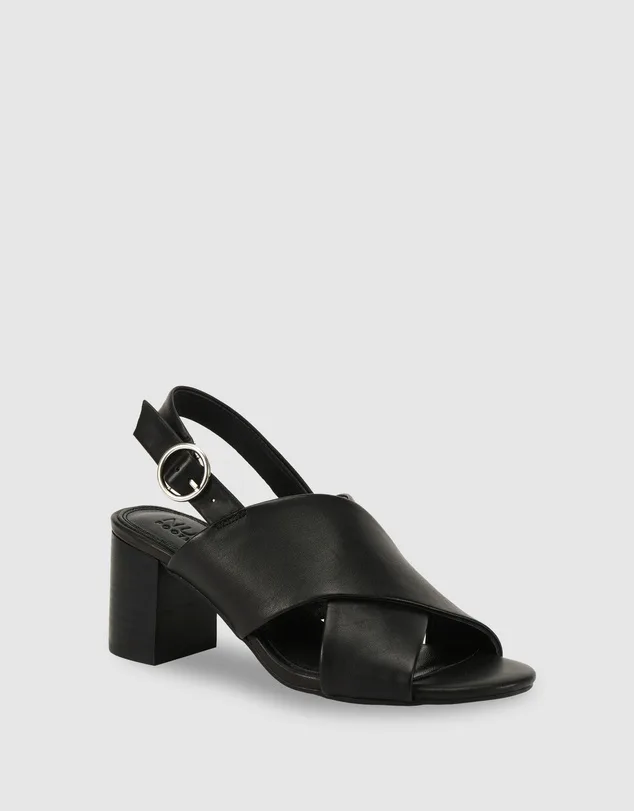 Sherrif Shoes Black Casual Back Strap Open Toe Sandals