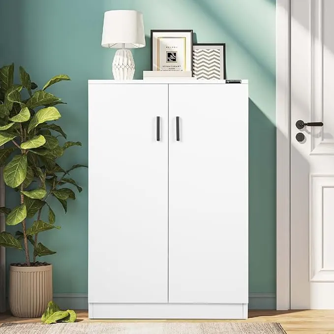 5-Shelf Engineered Wood Shoe Rack with 2 Doors