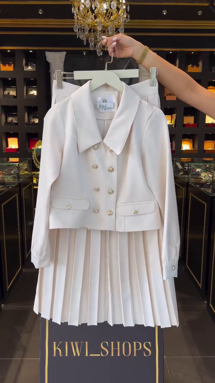 Women White Nova Elegant Pleated Blazer Dress – Dresses for Women