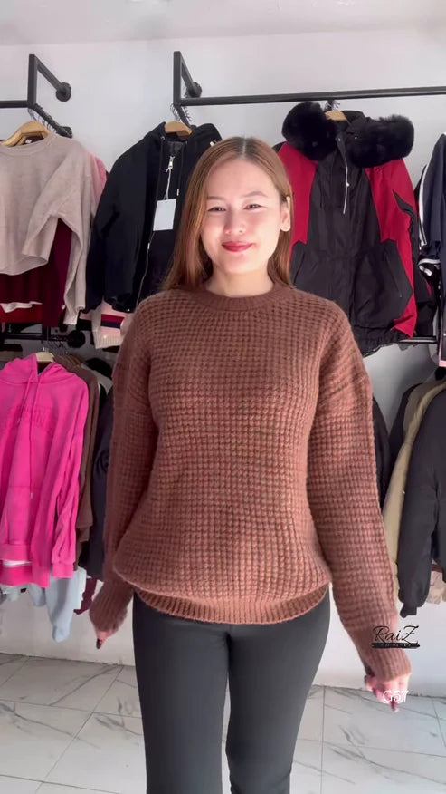 Textured Knit Sweater & Jogger Co-ord Set Available in 6 Stylish Colors