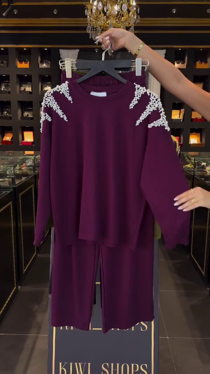 Plus Size Two Piece Outfits for Women Men Short Sleeve T Shirts Rhinestones Drawstring Joggers Pants Going Out