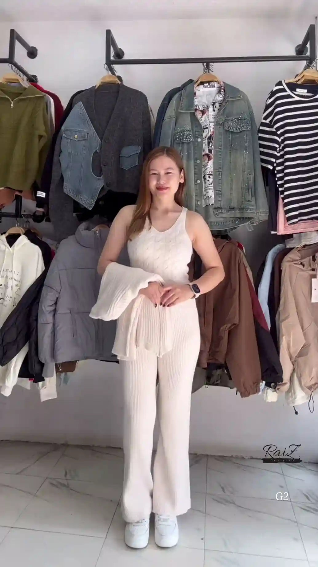 Textured Knit Co-ord Sets With Cardigans & V-Neck Sweaters – Black, Blue & Grey Variants