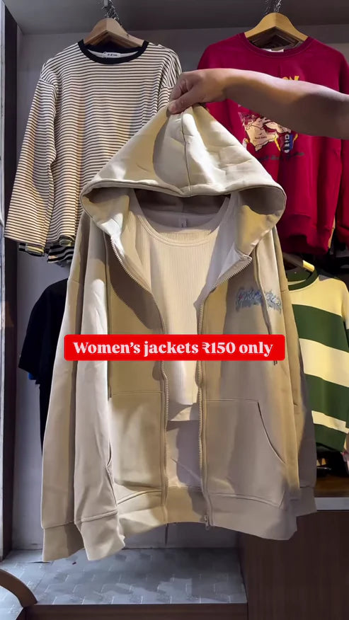 Women’s Zip-Up Hoodies – Layered Casualwear in Grey, Black & Brown Variants