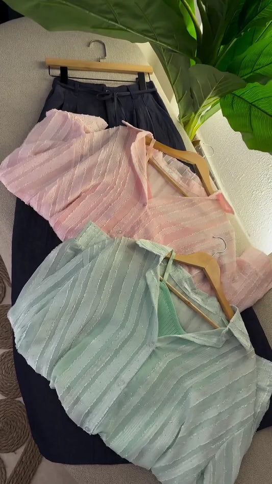 🌸 Blush Whisper Striped Collection 🌸