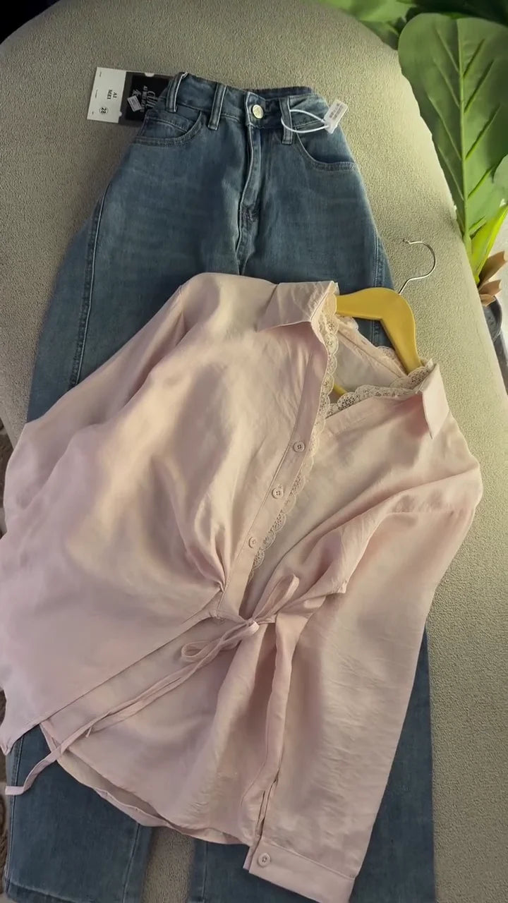 🌸 Blushing Grace Wrap Blouse Collection 🌸