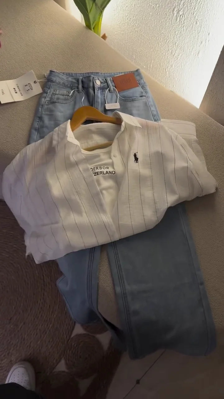 🤍 Urban Classic Striped Shirt Collection 🤍