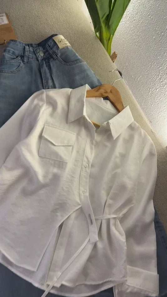 🤍 Modern Muse Belted Shirt Collection 🤍