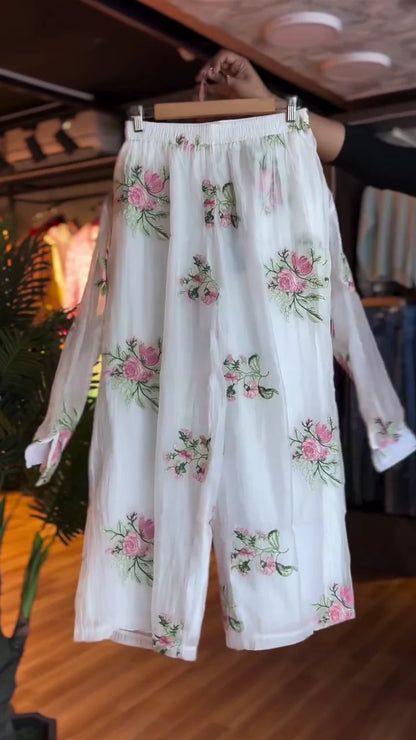 🌸 Blooming Radiance Embroidered Co-Ord Set 🌸