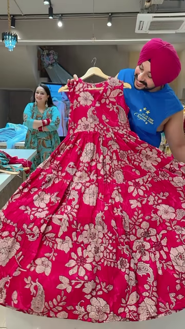 Bright Red Traditional Lehenga-Style Dress with White Floral Embroidery and Matching Jacket