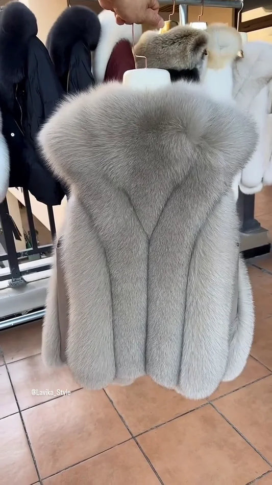Women’s Fur Vest or Gilet, which is a sleeveless garment
