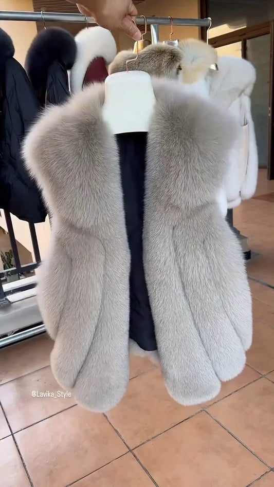 Women’s Fur Vest or Gilet, which is a sleeveless garment