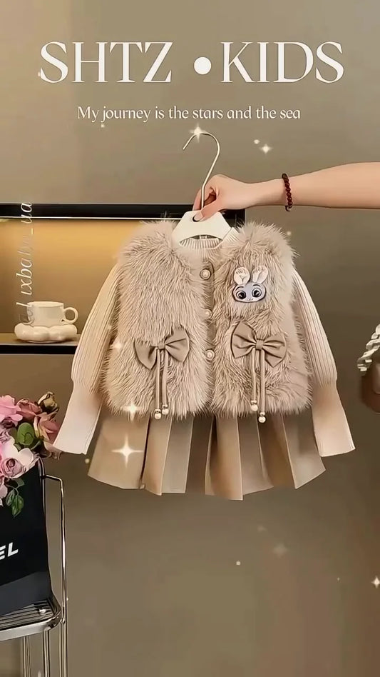 Bunny Patch Faux Fur Set