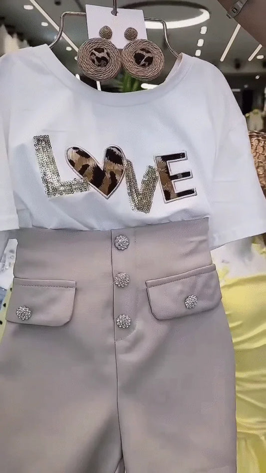 Elevated Casual: Luxe Shorts + Tee.