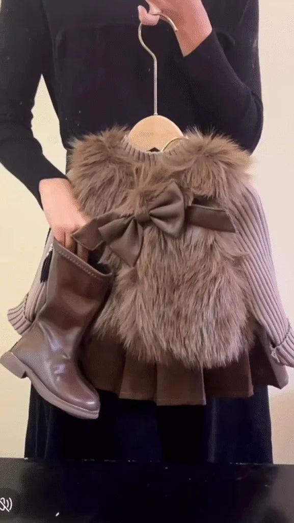 Faux Fur Glam: Little Diva’s Winter Vest
