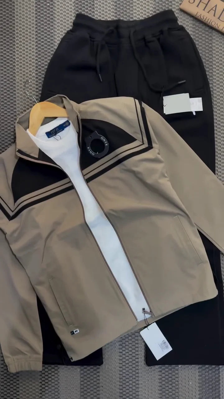 🔥 Premium Windbreaker Jacket for Men | Lightweight Winter Wear | Trendy Dual-Tone Design