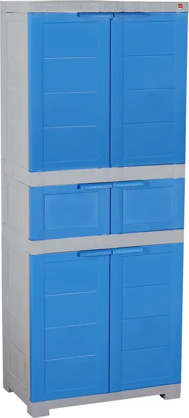 Novelty Triplex - Blue & Grey Plastic Cupboard